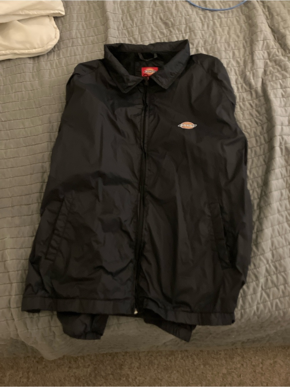 Dickies Black Men's Coach Jacket with Chest Logo